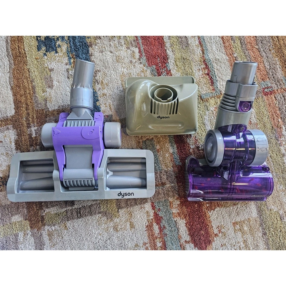 Dyson Vacuum Lot of 3 Attachments Mini Turbo Head Turbine Brush Bare Floor DC25